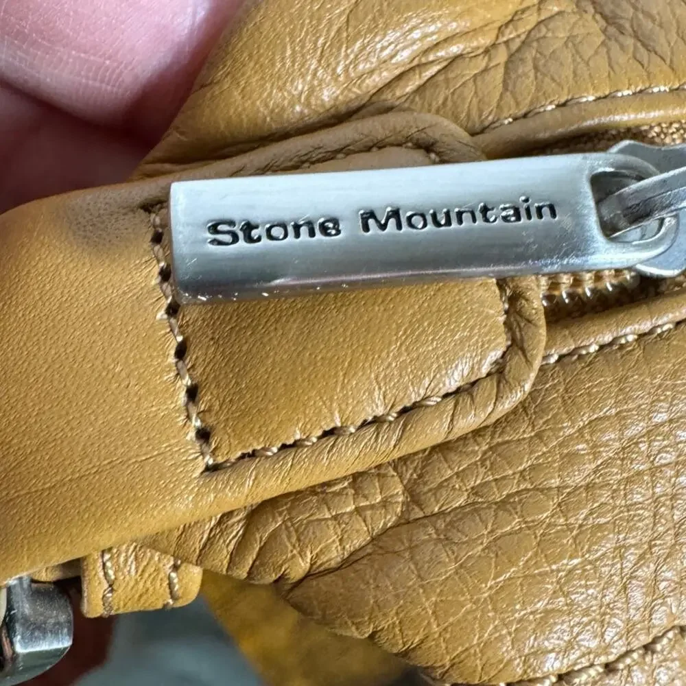 Stone Mountain Tan Brown Leather Boho Shoulder Bag - Picture 6 of 11